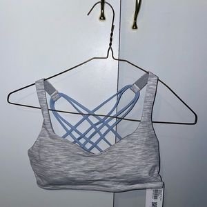 Lululemon white and grey sports bra size 6